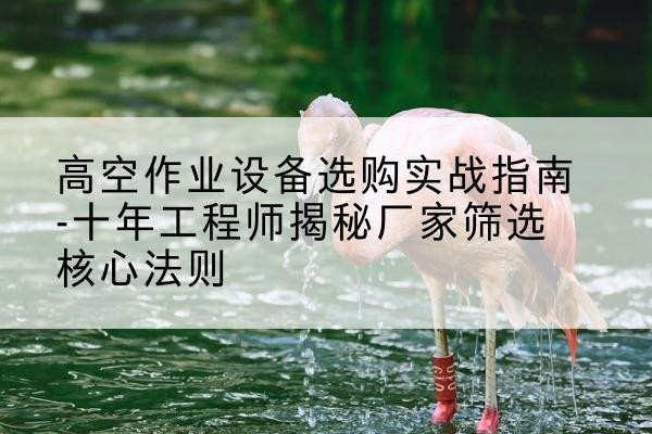红山剪叉式升降机厂家-高空作业设备选购实战指南-十年工程师揭秘厂家筛选核心法则